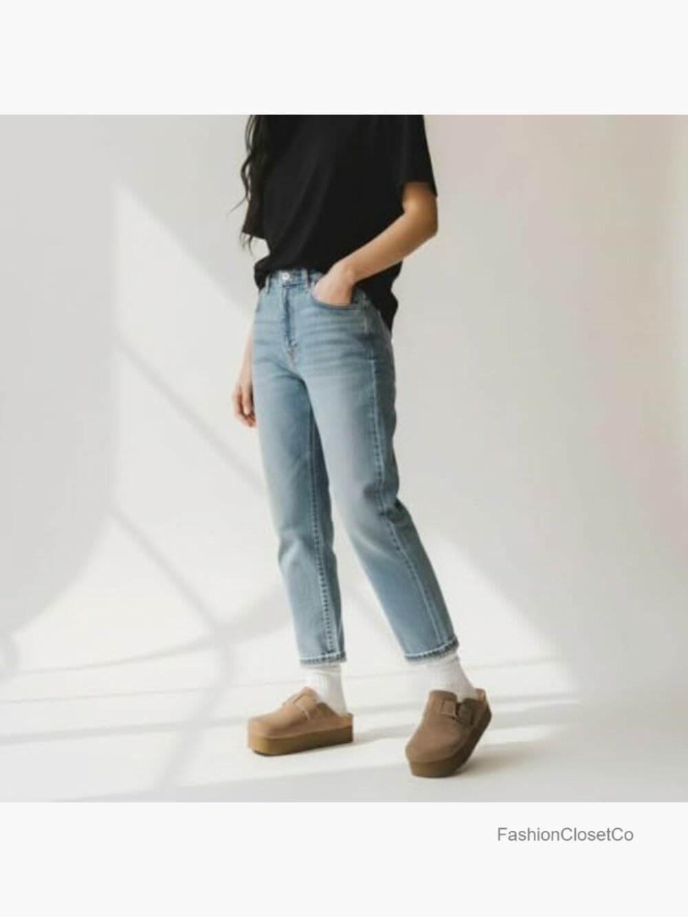 Genuine Suede Cork Footbed Platform Clog, +Comfort, Wide Widths Available - Picture 2 of 7